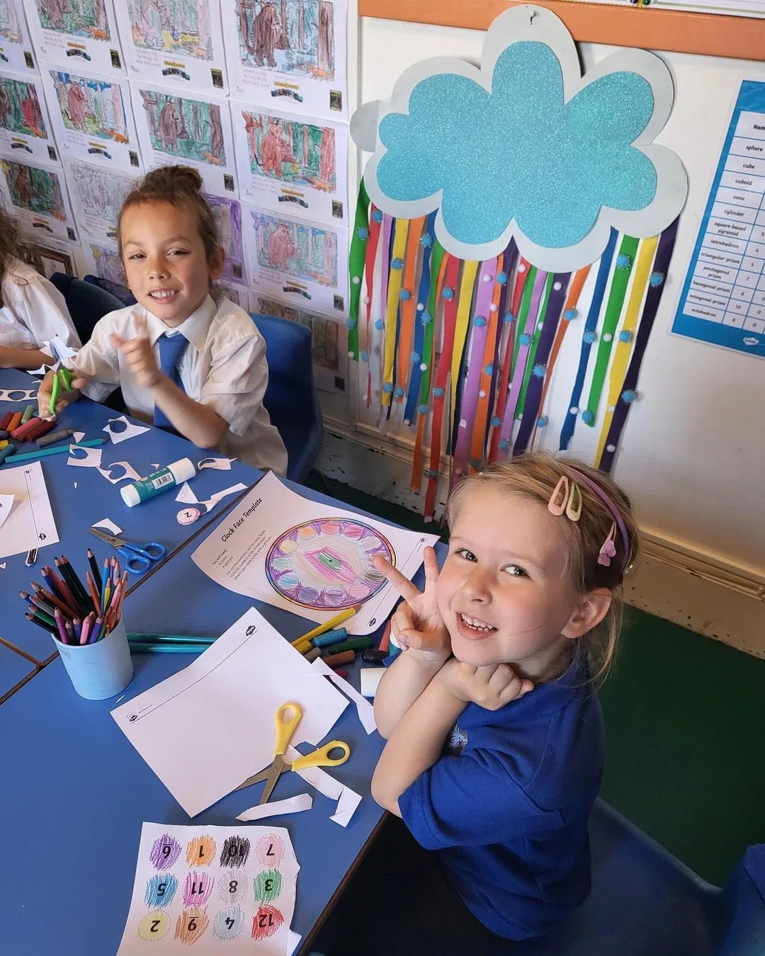 Primary school children learning at ISM